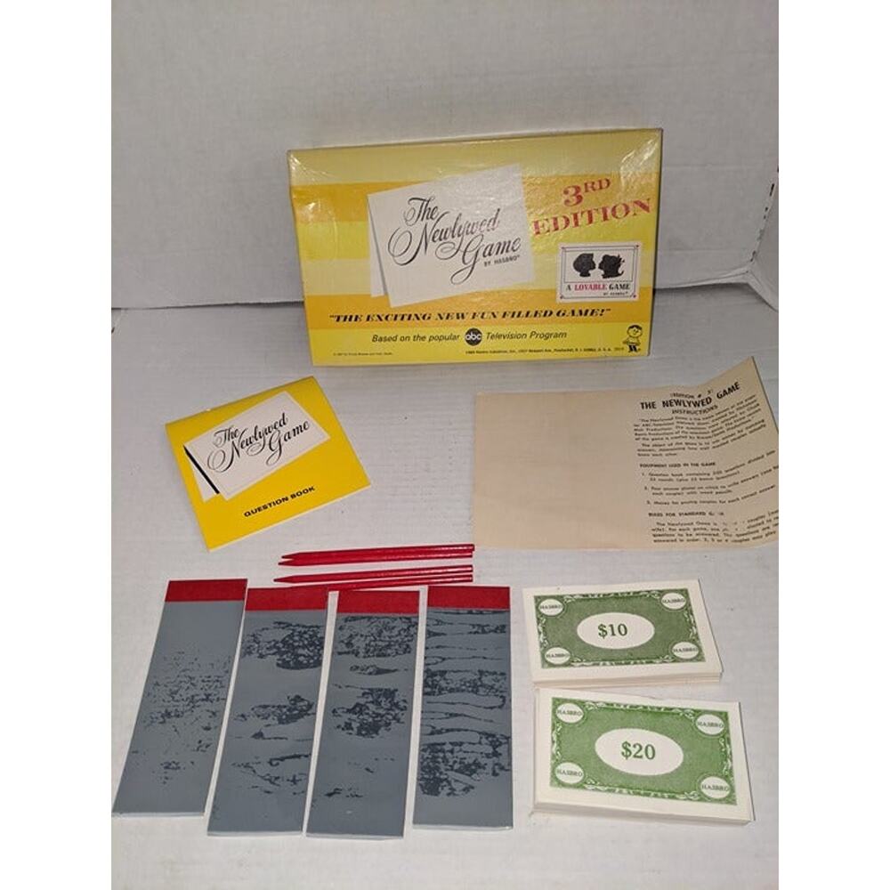 Vintage 1969 Hasbro The Newlywed Board Game 3rd Edition Complete
